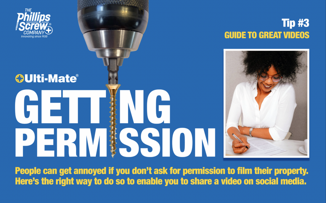 Getting permissions to film your video